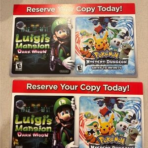 Nintendo Video Game Bundle - Luigi's Mansion Dark Moon & Pokémon Mystery Dungeon